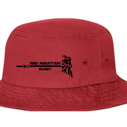 Red Mountain Bucket Hat (Red) (W/ Printed Name on Back)
